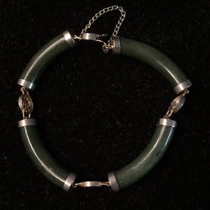 Vintage Chinese character jade bracelet